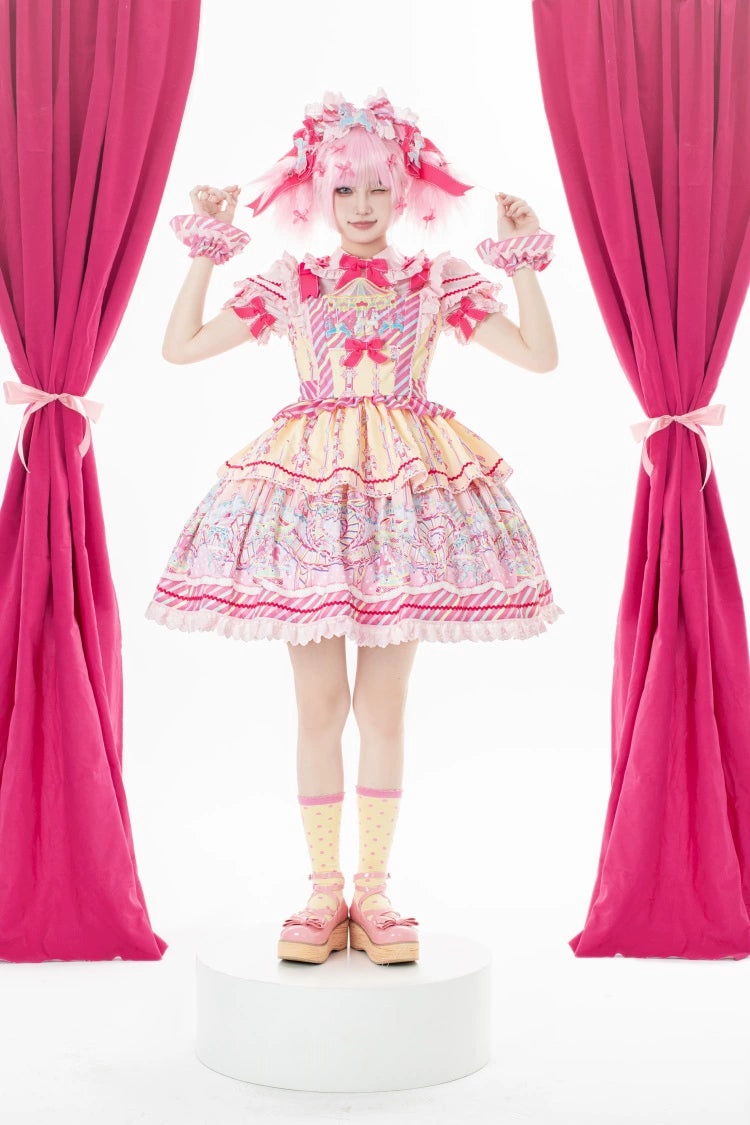 (Buyforme)Letters from Unknown Star~Candy Park Salopette Sweet Lolita Jumper Dress Set 29486:346384