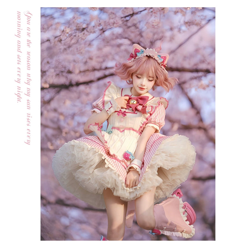 Sakurahime~Berry Bubble~Cute Lolita OP Dress Two Kawaii Styles   