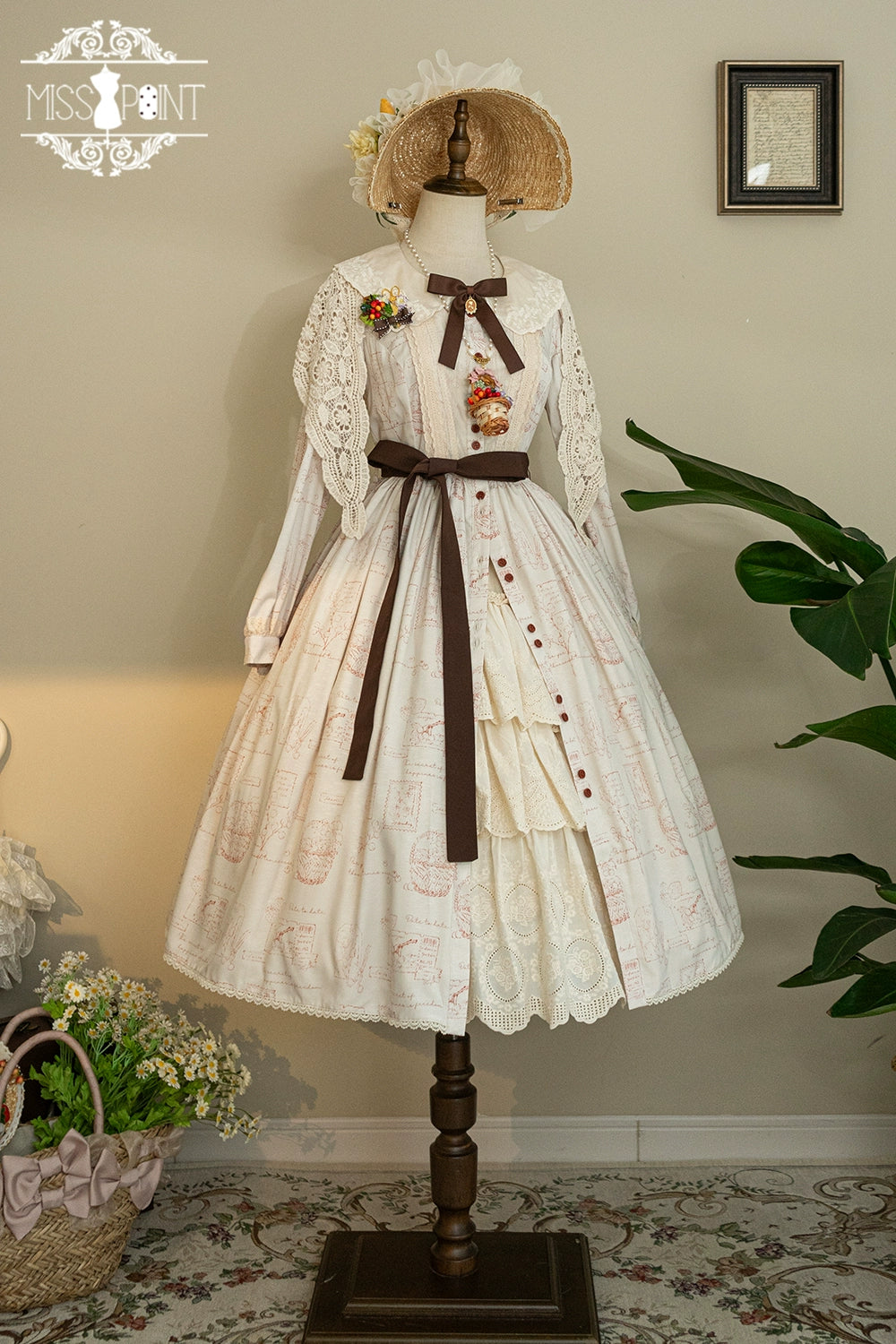(Buyforme)Miss Point~Forest Lolita Lantern Sleeve OP Casual Dress 29482:341896