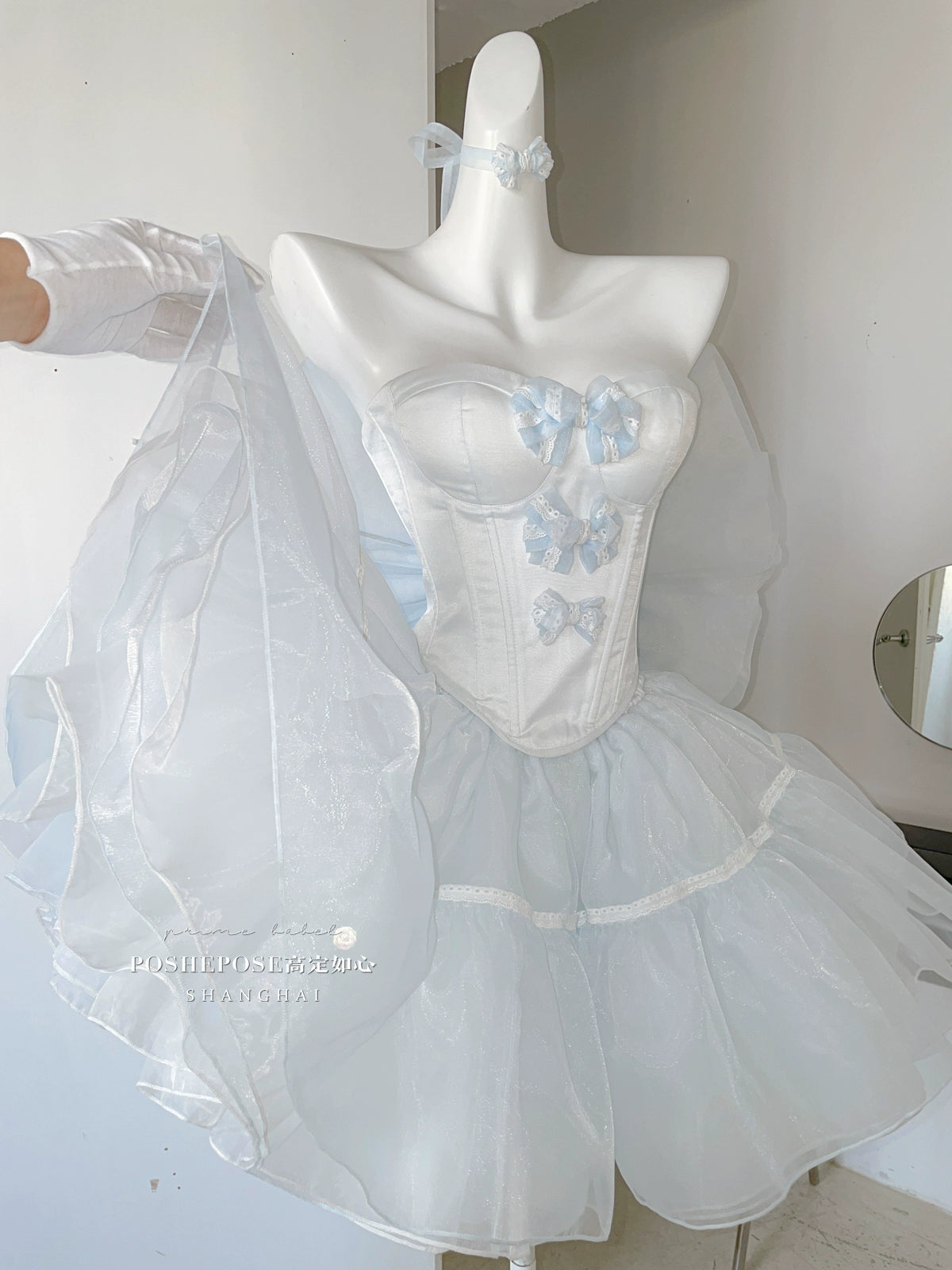 POSHEPOSE~Gorgeous Lolita OP Dress High-end Bow Princess Dress   
