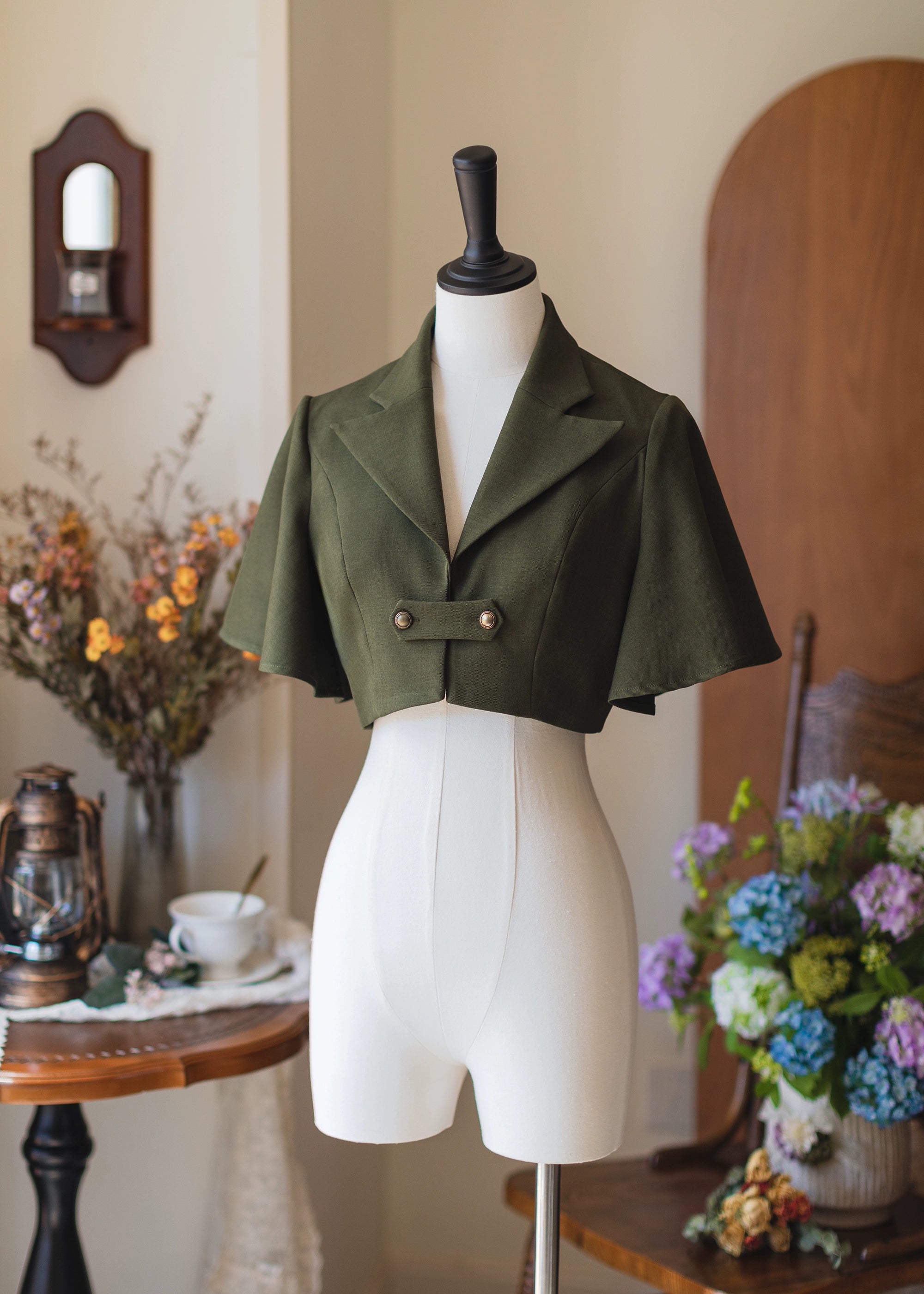 Forest Wardrobe - Vintage Lolita Fishbone Halter SK, Autumn Jacket (2XL L M S XL) 39620:634306