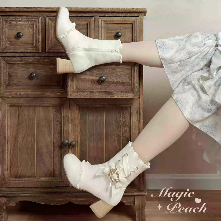 Taoxiaowu~Elegant Lolita Boots Winter Lolita Shoes