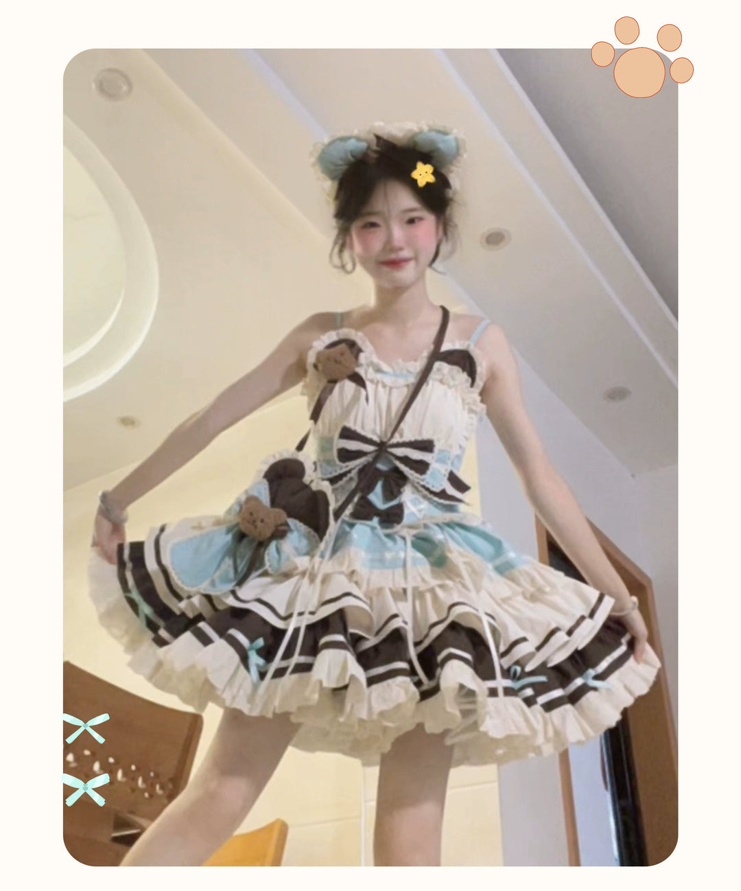 Platycodon House~First Love Bear~Sweet Lolita JSK Dress Idol Lolita Puffy Skirt