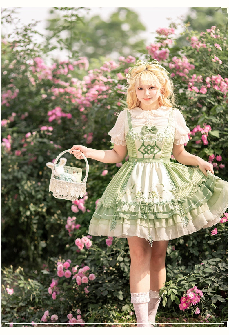 YingLuoFu~Lucky Day~Country Lolita JSK Dress Cute Lolita Dress