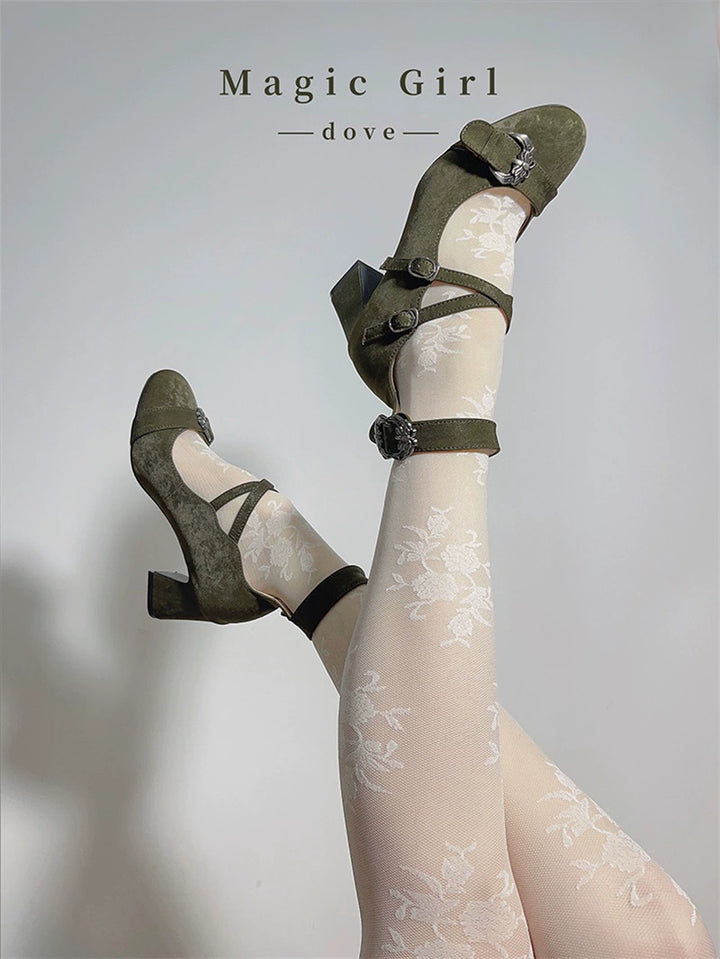 MR.Qiutian~Velia~Elegent Lolita Shoes CLA Thick Heel Shoes   