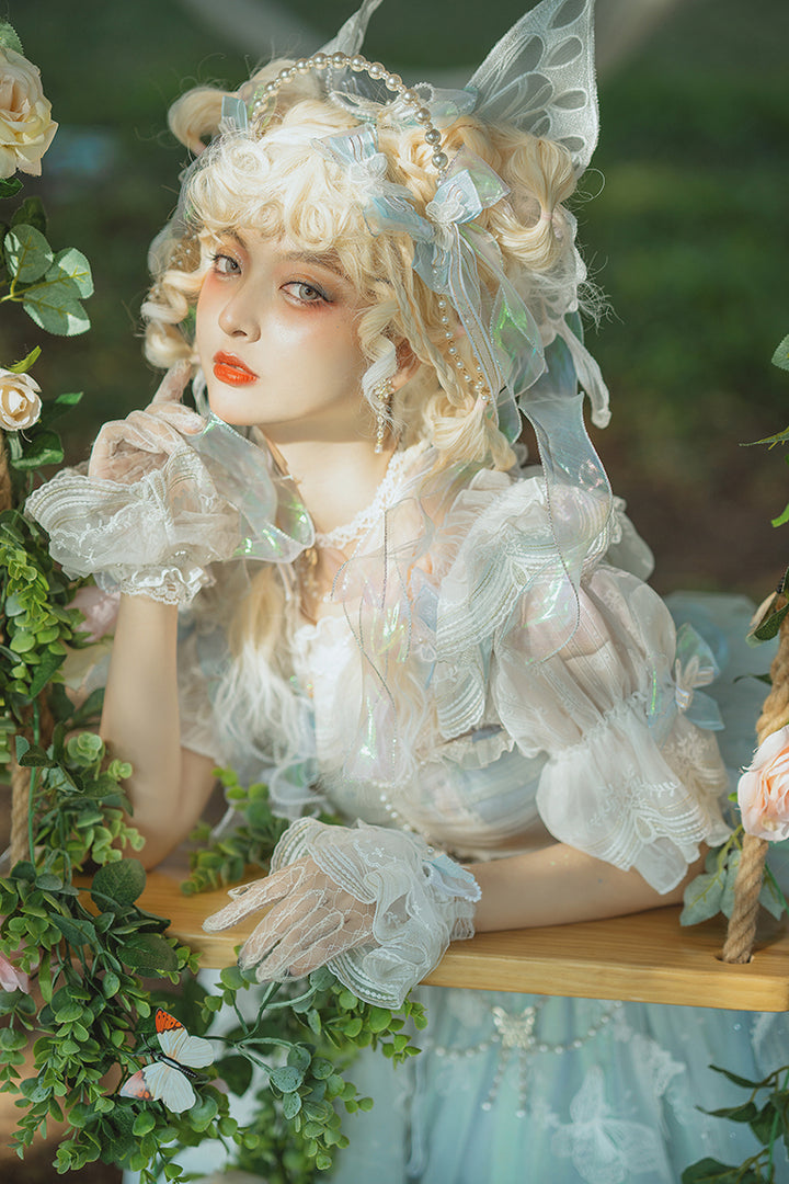 (Buyforme)FantasyMirror~ Exquisite Butterfly JSK Floral Wedding Lolita JSK Dress   