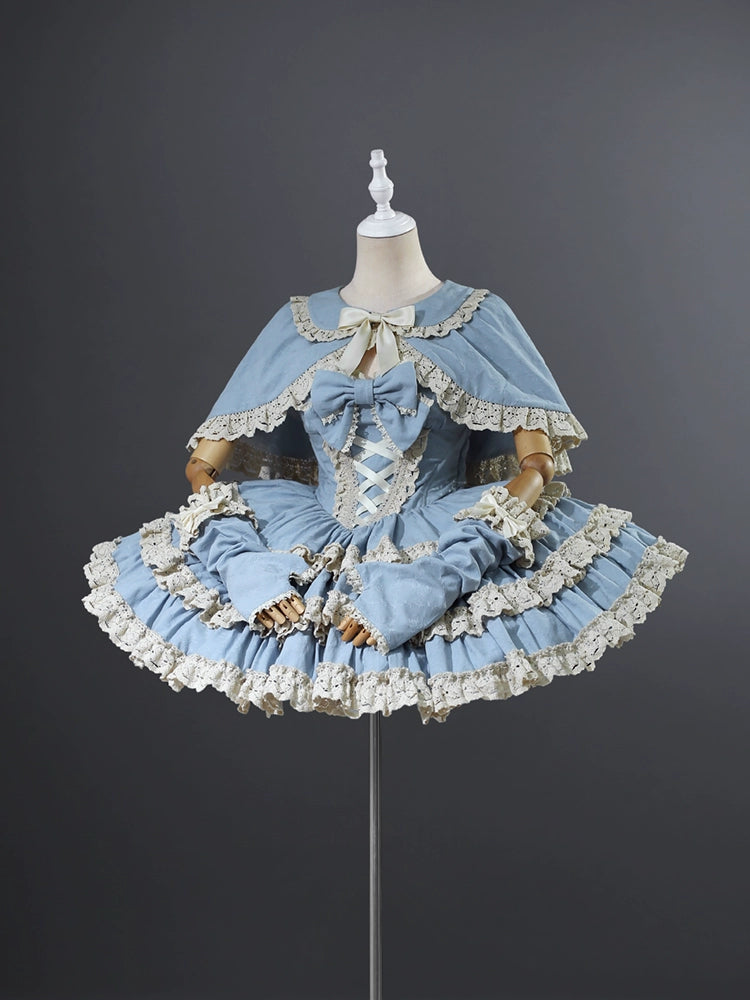 To Alice~Dear dolls~Old School Lolita Three-Tiered Suspender Dress Set   