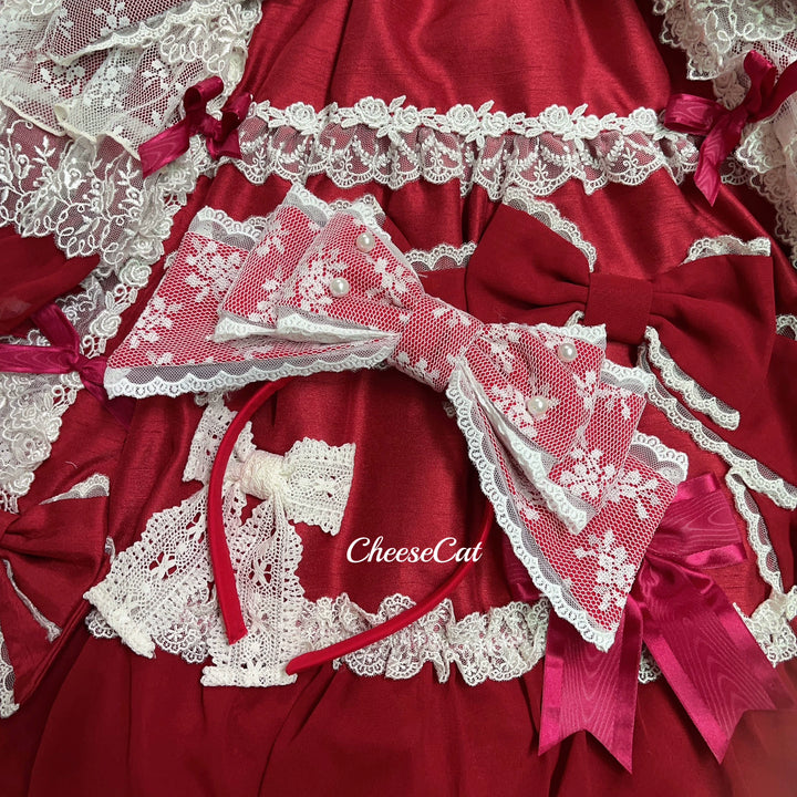 (Buyforme)Cheese Cat~Sweet Lolita KC Lace Butterfly Lolita KC with Pearl   