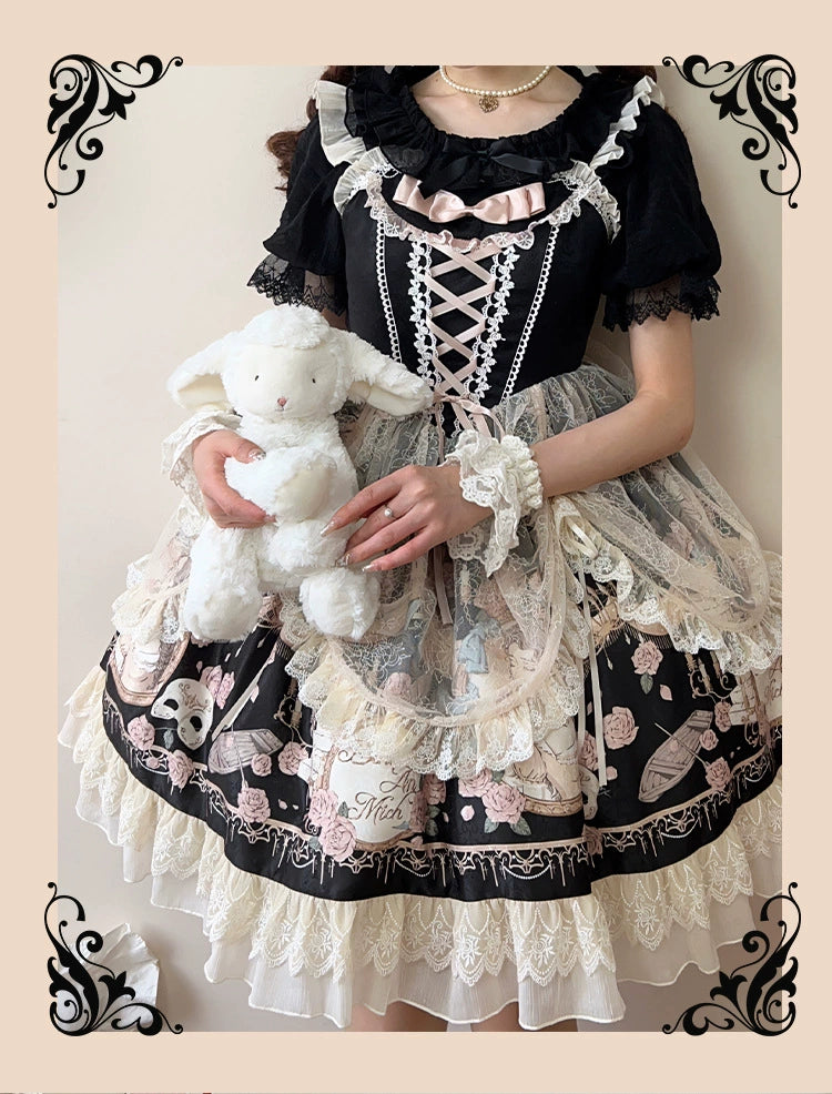 Sweet Date~Wedding Lolita Dress Bridal Elegant Retro JSK Daily Lolita Shirt   