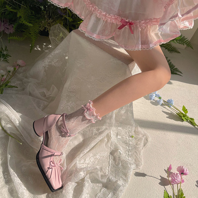 WAGUIR~Kawaii Lolita Thin Lace Socks   