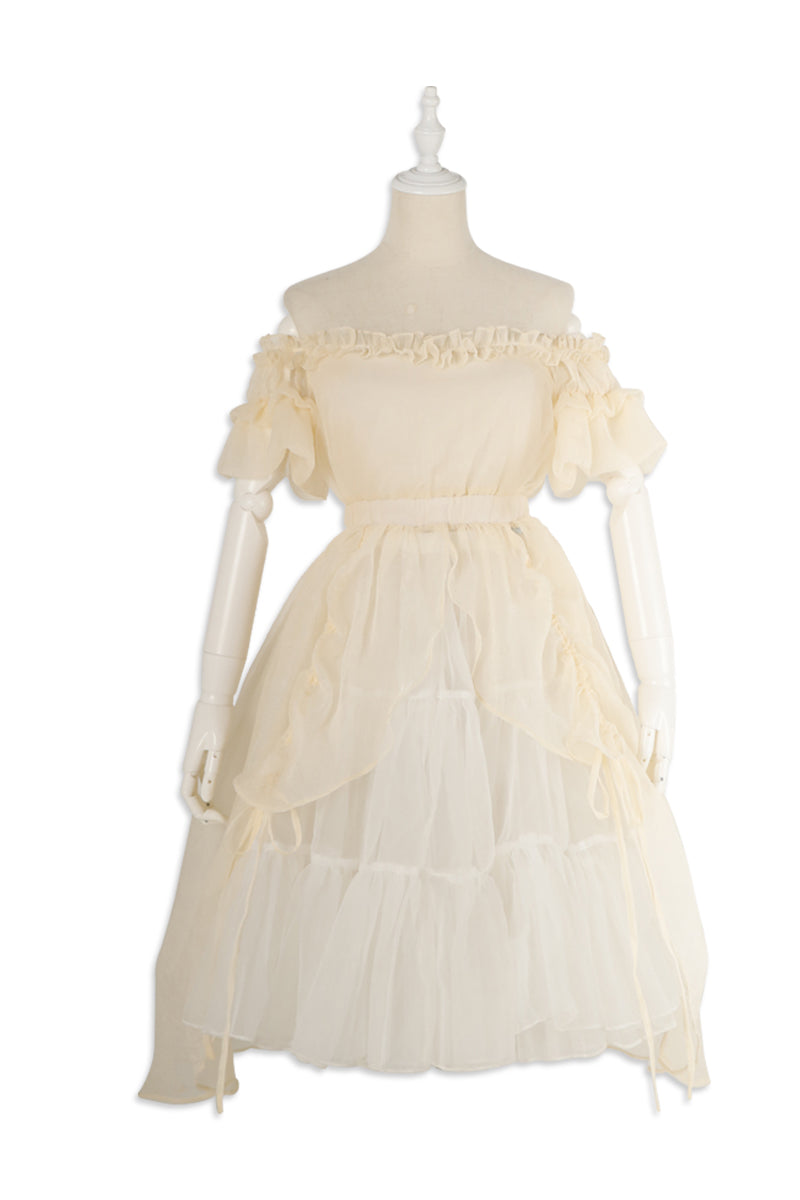 Cyan~Morning of Pine Forest~Elegant Lolita Bear Print Skirt (2XL 3XL L M S XL) 21534:342592