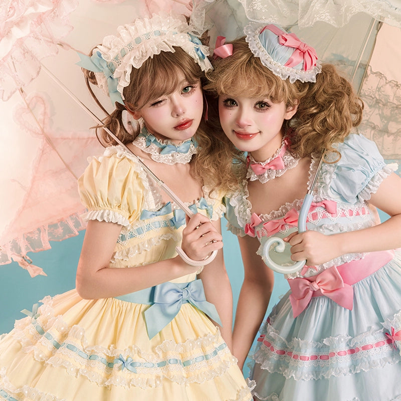 NanShengGe - Love Ice Cream - Sweet Lolita OP Dress Plus Size Multicolor (2XL L S XL) 37978:673250