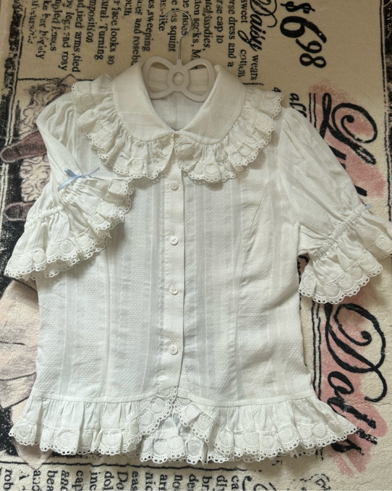 Akiyama Future Studio - Blueberry Tart Party - Sweet Blue Lolita Salopette Dress Blueberry Tart Print JSK Dress S Shirt