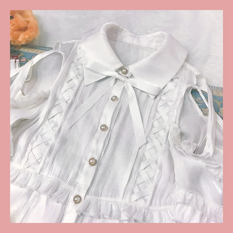 (BFM)OCELOT~Lolita Blouse Yuelong Poem Long Sleeve Inner Shirt   