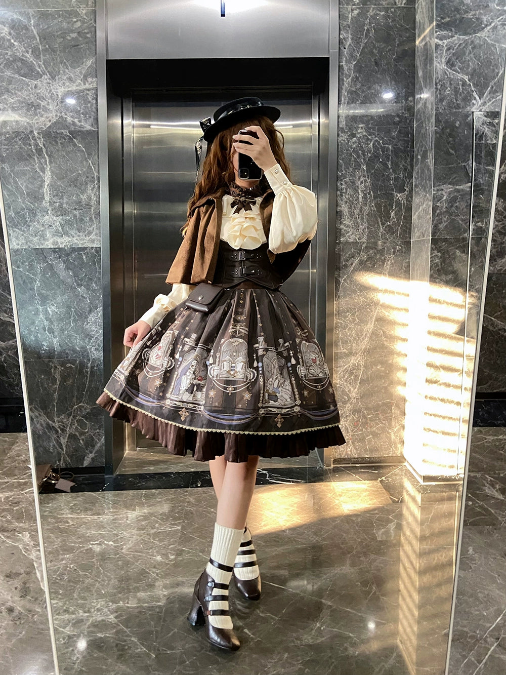 (BFM)Miss Point~Demon Hunter's Diary~Gothic Lolita PU Leather Vest 33588:429888