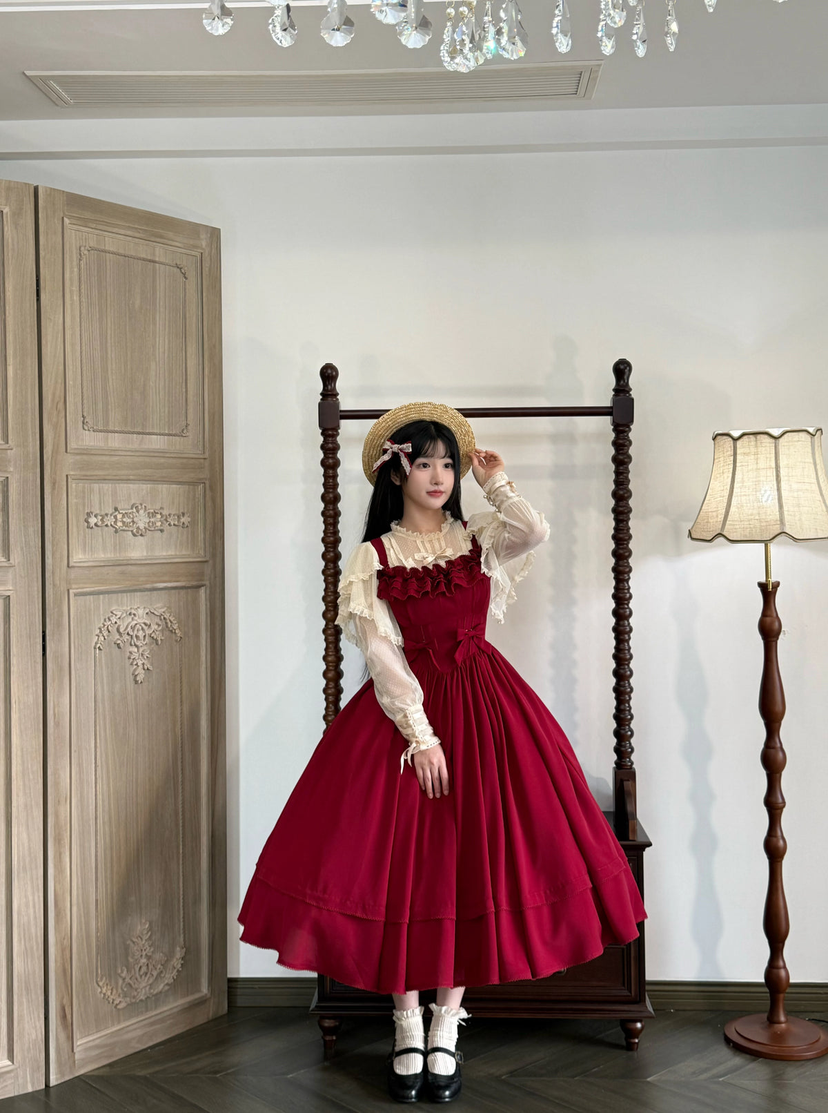 Kiss of Nyx 2.0 - Plus Size Classic Lolita Solid JSK Dress, Boned Waist 45947:869488