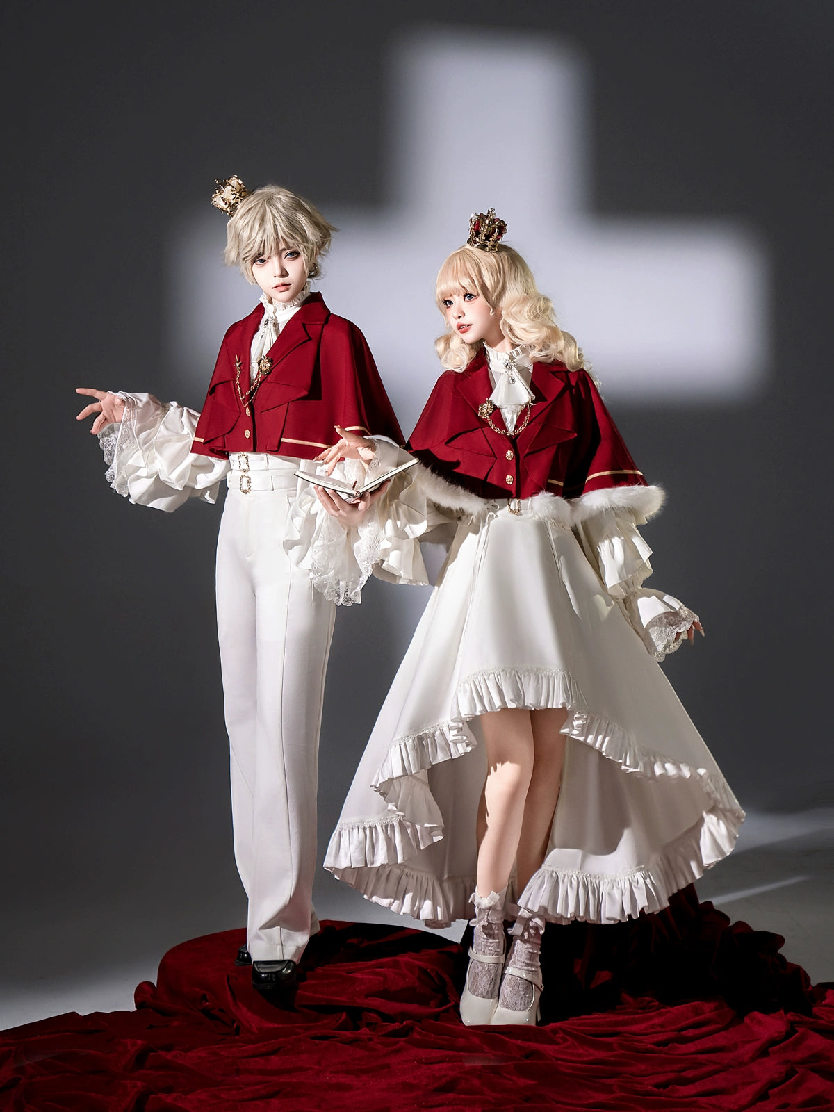 Every Page of The Poem - Night & Day Sonata - Ouji Lolita Princess Sleeve Shirt & Pants Set