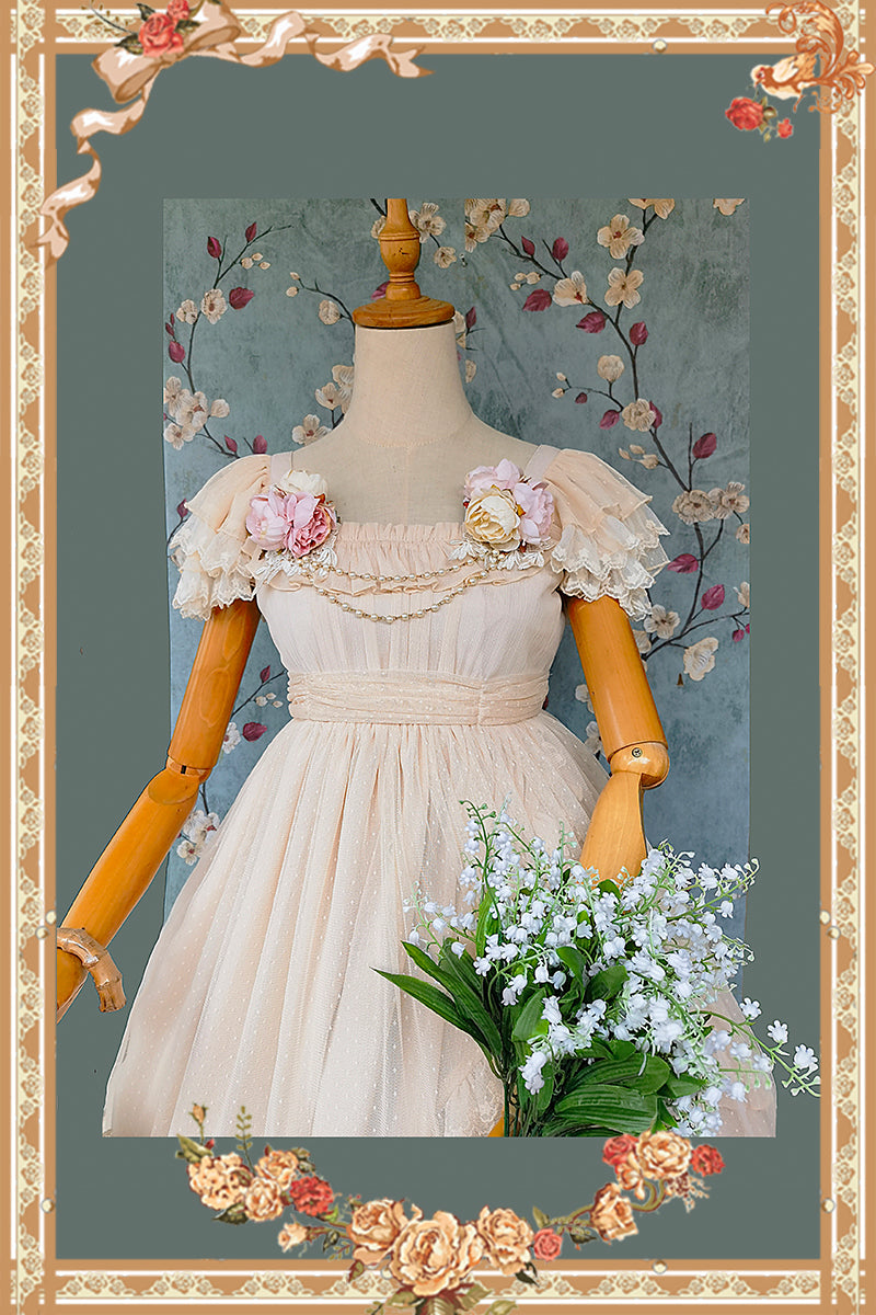 Infanta~Diana~Elegant Lolita OP Dress Multicolor S floral brooch 