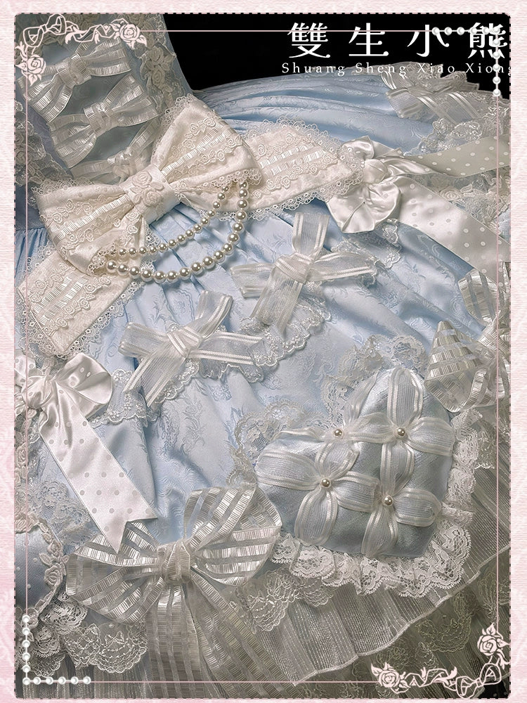 Shuang Sheng Xiao Xiong - Heart of Love - Sweet Lolita Wedding JSK, Bow Details 44306:803130