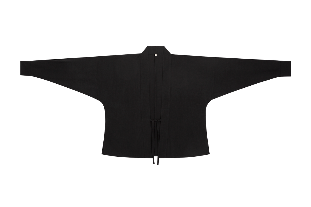 Chixia~Flow~Han Lolita Blouse Cotton Puff Sleeve Lolita Shirt S Black short blouse 