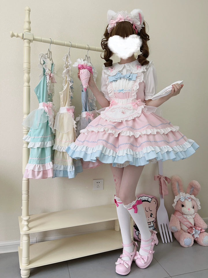 Sugar Girl~Cat Ear Tale~Sweet Lolita Jumper Dress Suspender Dress 38446:595834