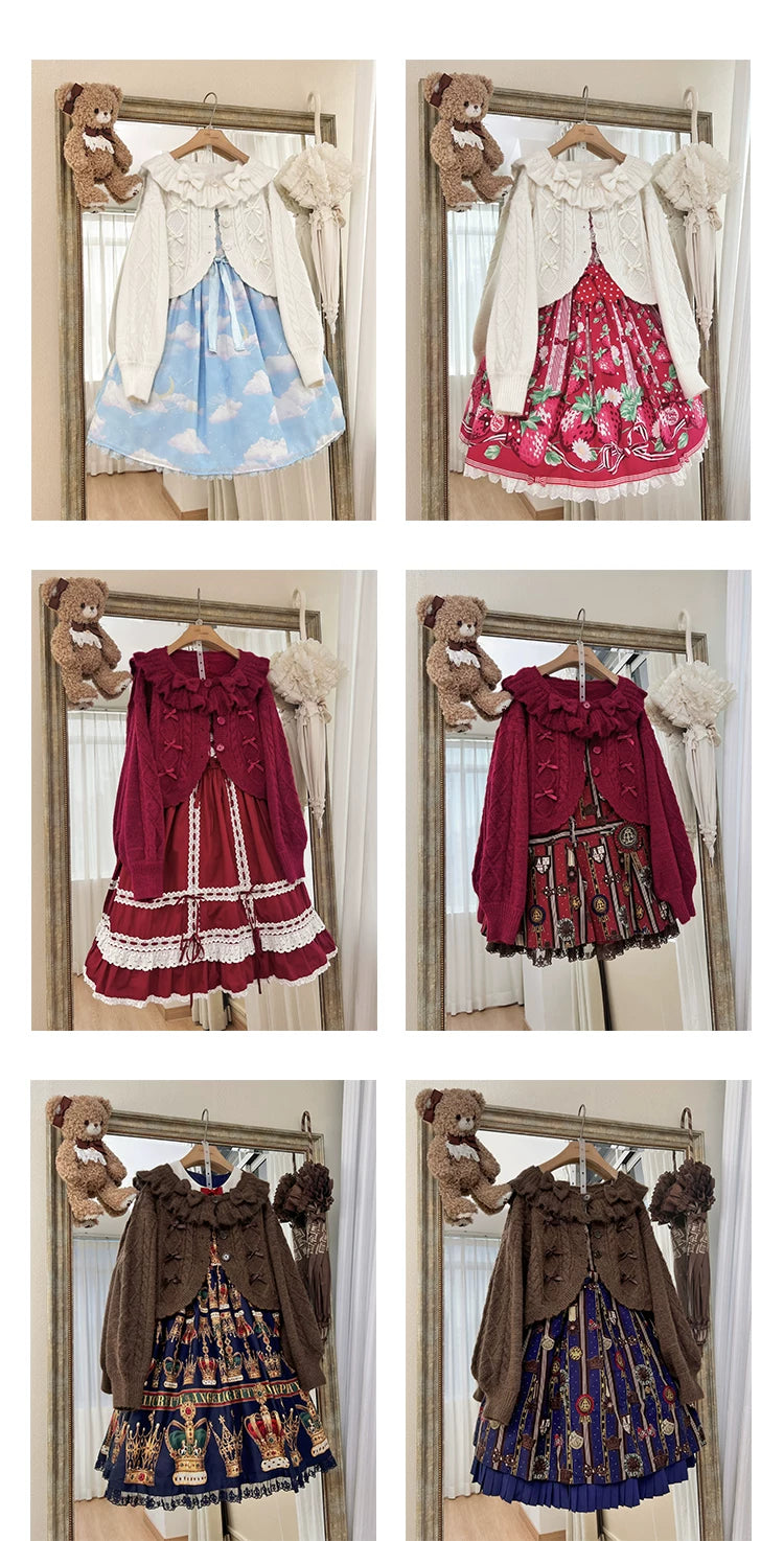 Napoleon Pastry - Sweet Lolita Cardigan, Detachable Bows 44423:807534