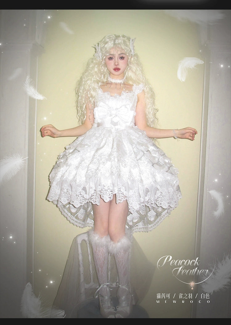 Mewroco~Peacock Feather~Sweet Wedding Lolita JSK Dress Set   