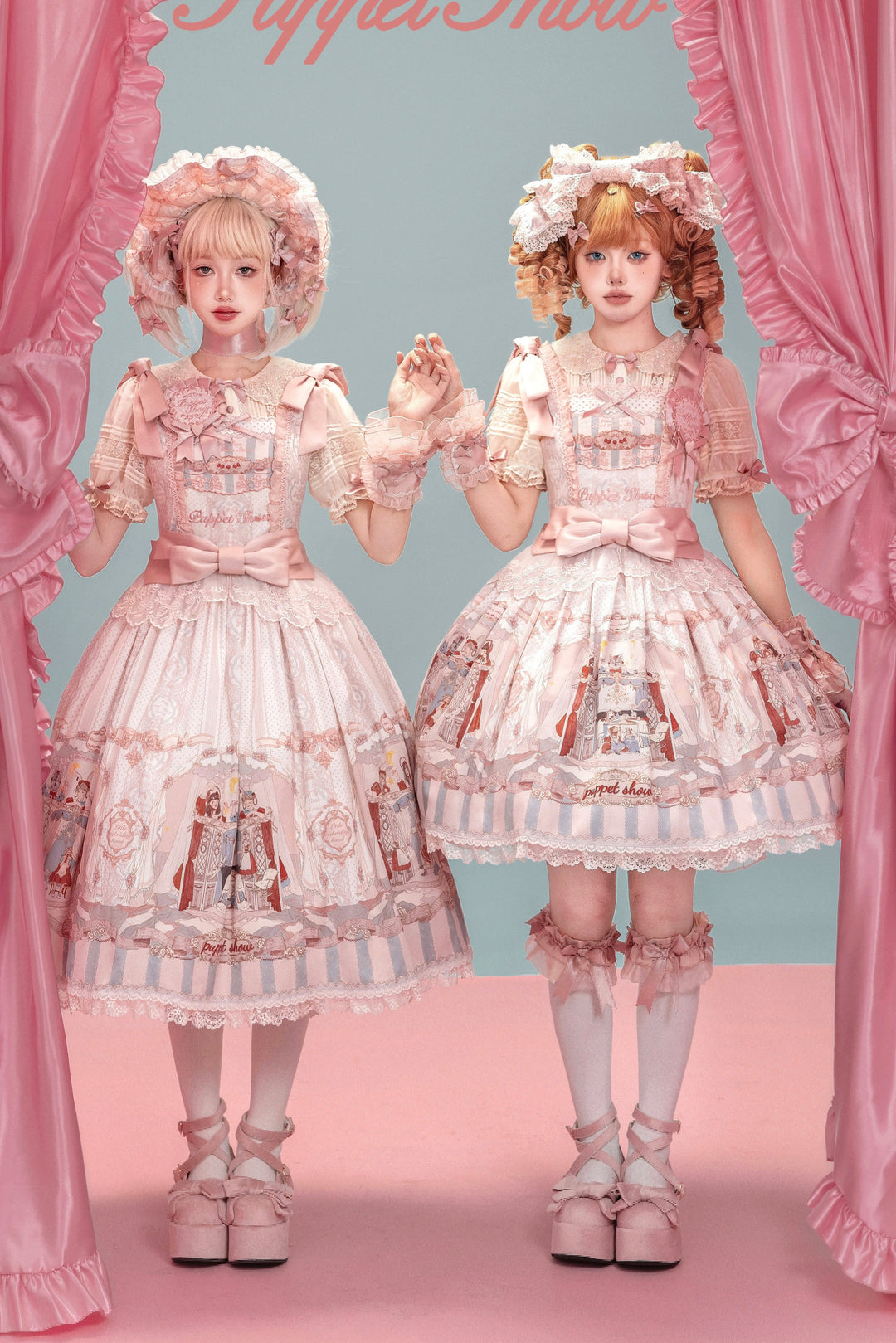 ZUOlanrichen~Puppet Show~Sweet Lolita JSK Dress Puff Sleeves Lolita Shirt   