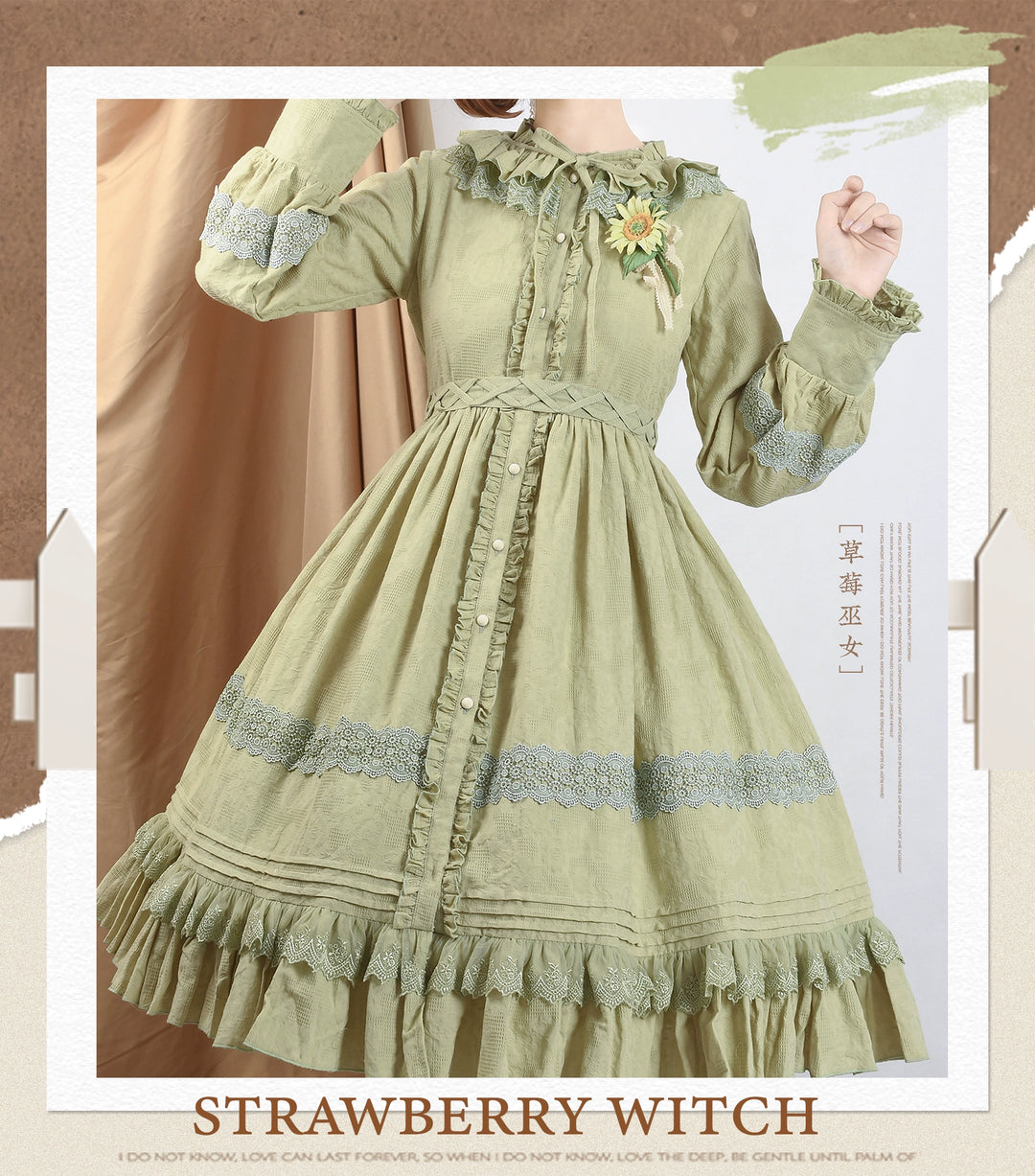 Strawberry Witch~The Spring~Cotton Lolita Plus Size OP Dress   