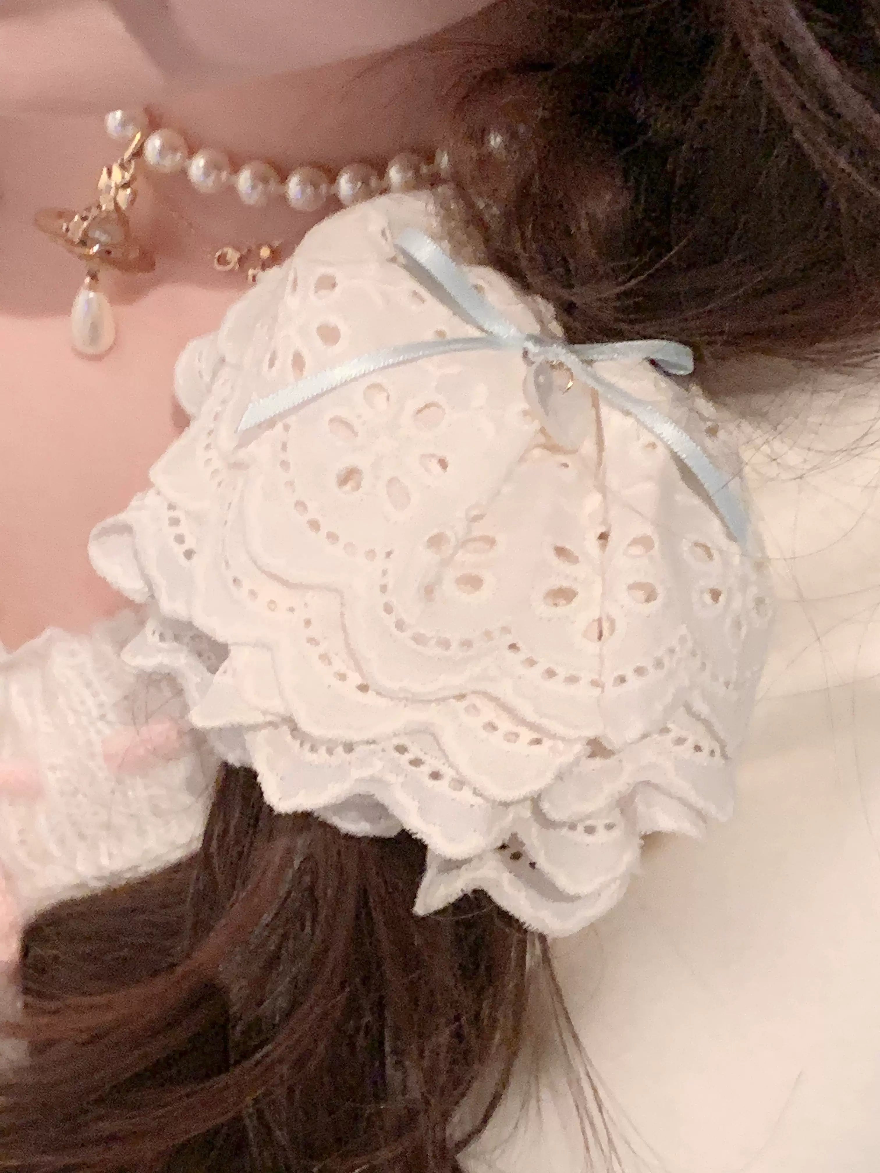 Pure Tea For Dream - Marshmallow Melody - Sweet Lolita Headdress Bow Hair Rope