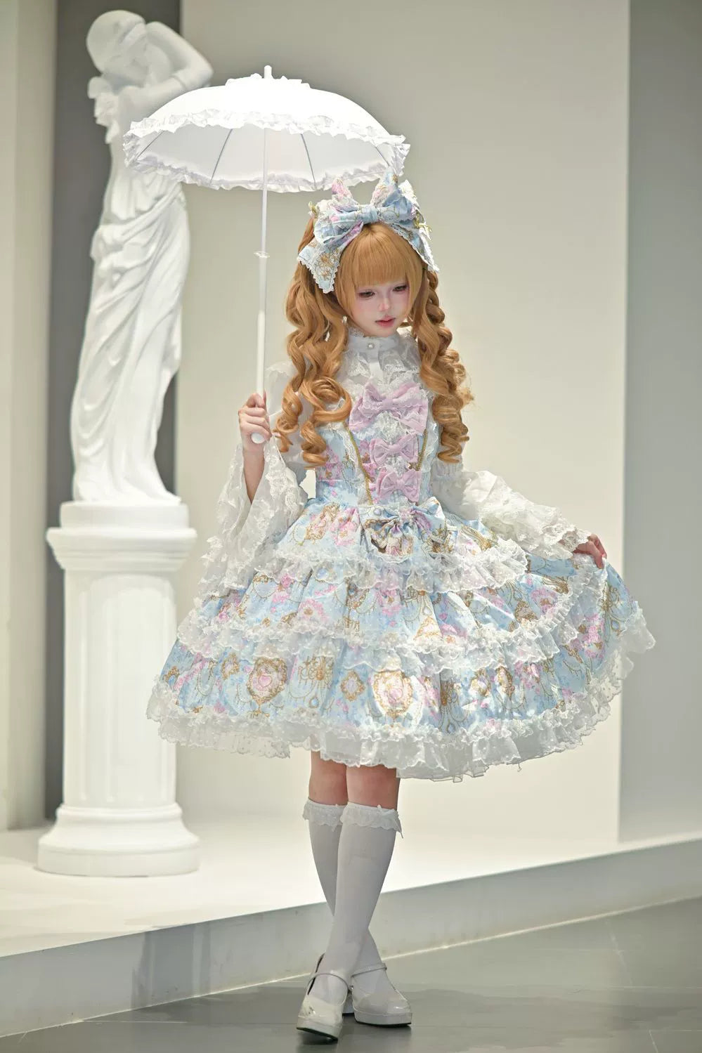 Hanguliang - Candelabra Ode - Doll-like Sweet Lolita JSK Dress, Side Zipper 44097:795858