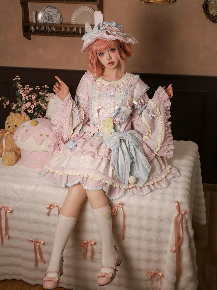 Mewroco~Sweet Lolita Accessory Set IP Collab BNT Hat Bow Trailing