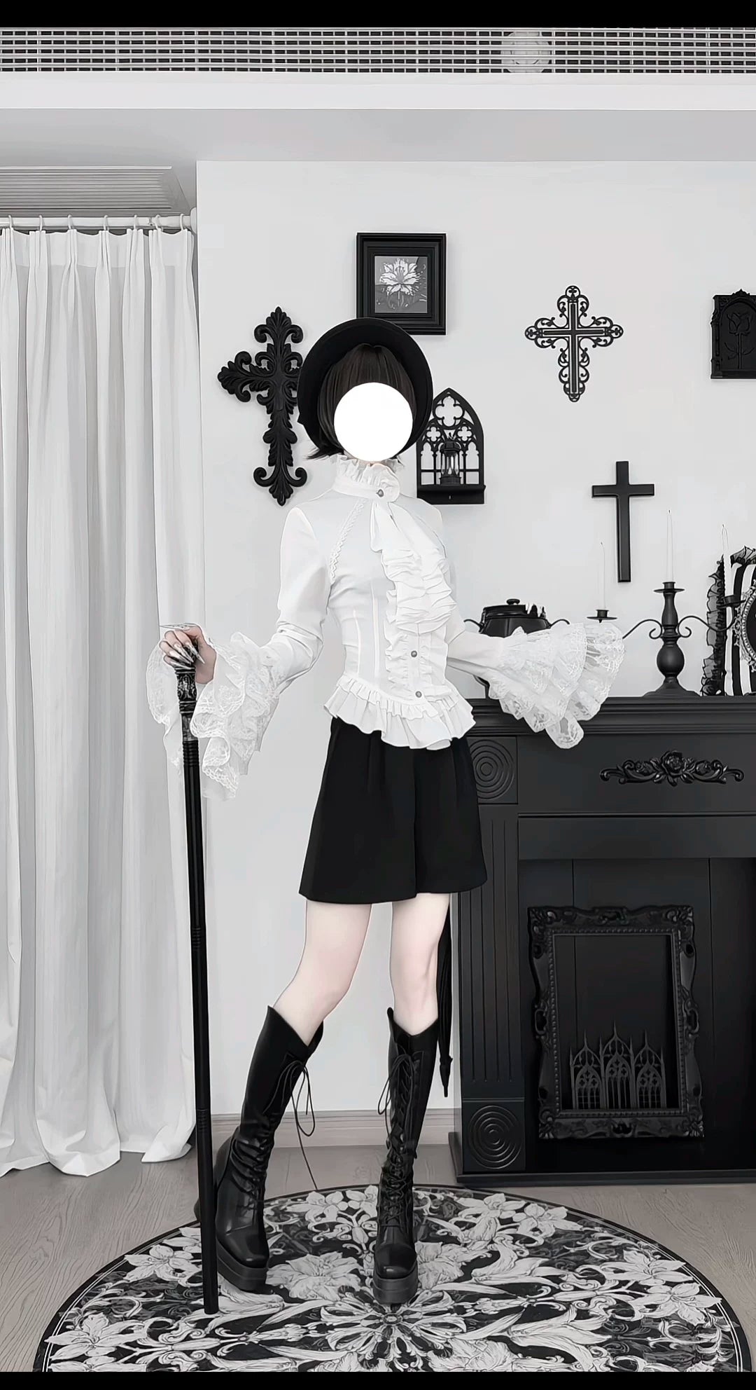 Eternal Night Butler - Gothic Lolita Coat & Blouse Set, Tailcoat Hem 46103:875252
