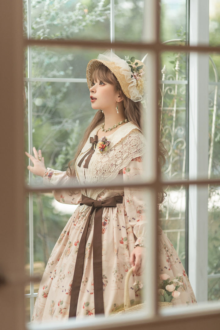 (Buyforme)Miss Point~Forest Lolita Lantern Sleeve OP Casual Dress 29482:341920