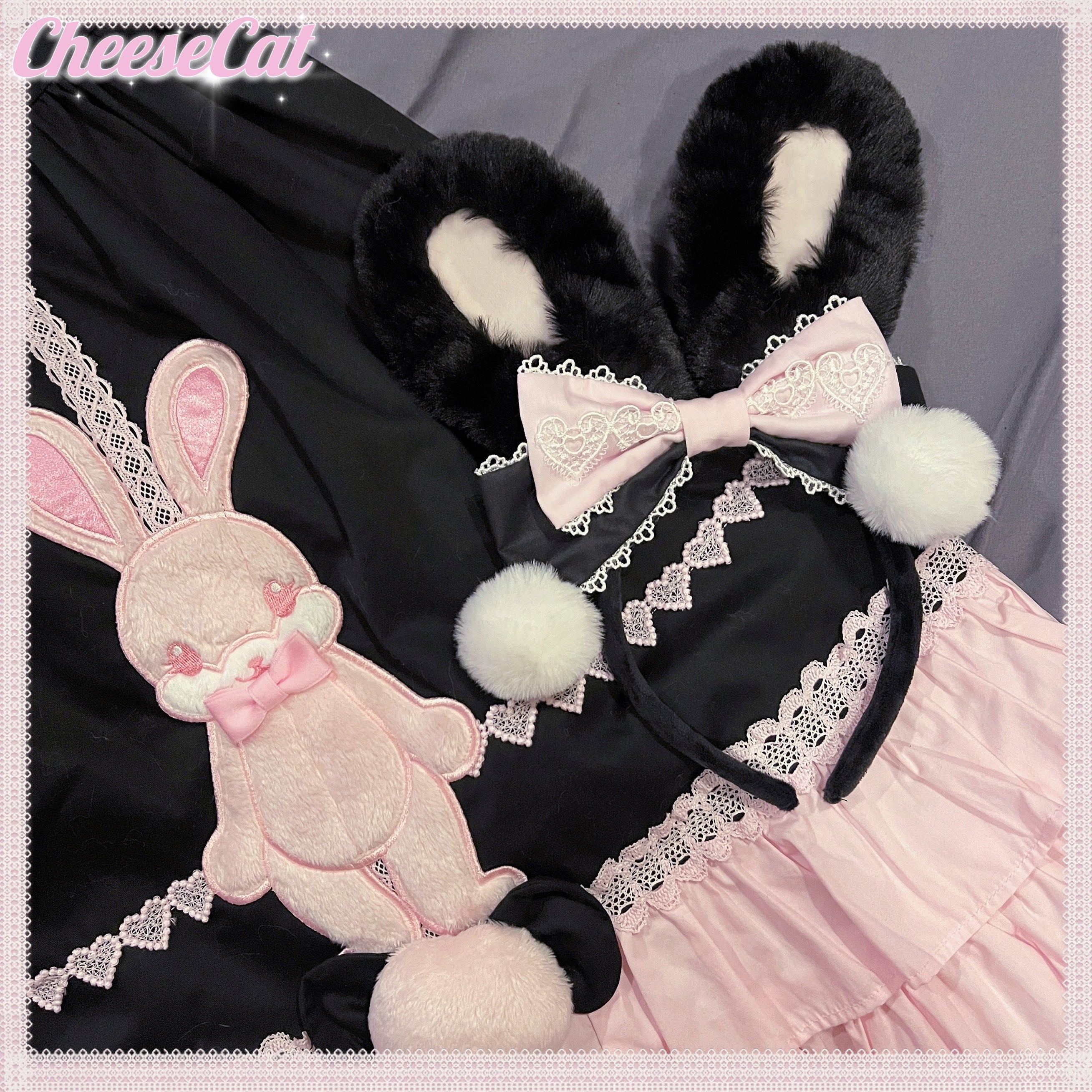 Cheese Cat - Cute and Fluffy Rabbit Ear Lolita KC