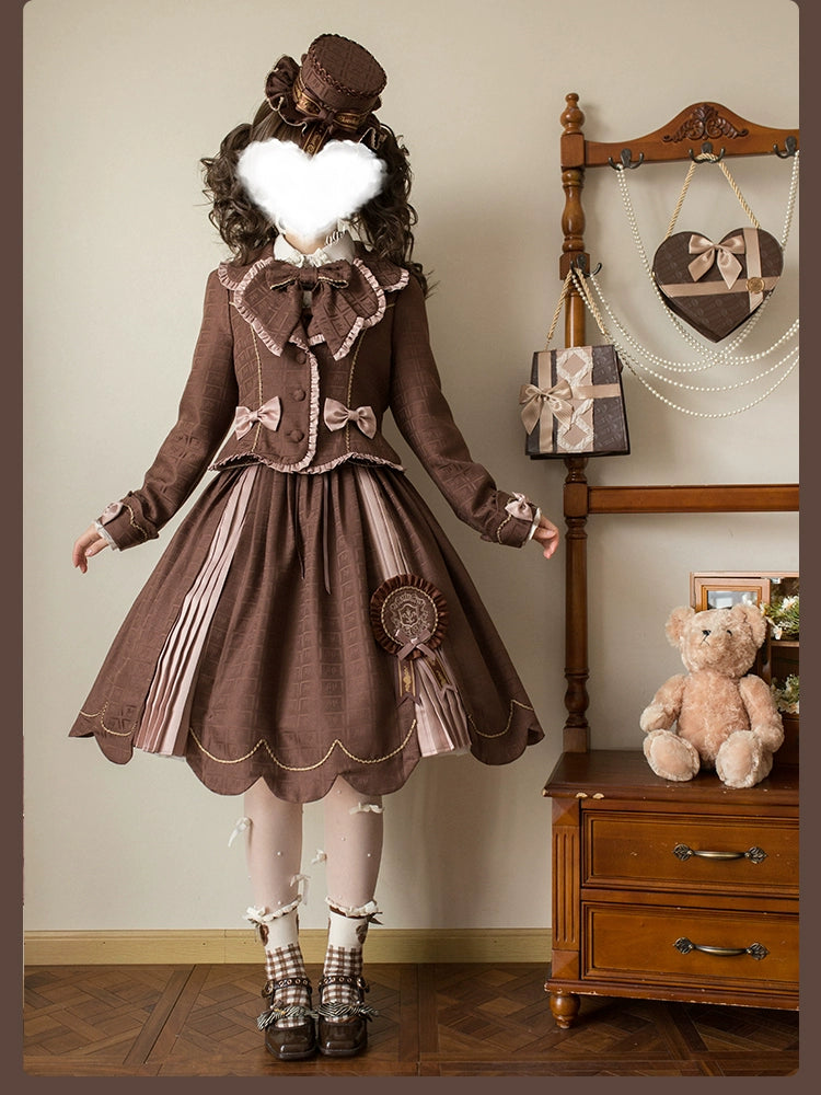 Alice Girl - Bear Chocolate Slab - Jacquard Classic Lolita Accessories
