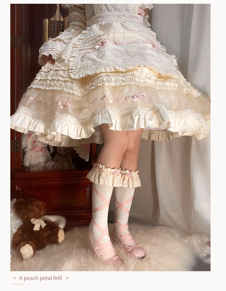 The Seventh Doll~Hazy Afternoon~Vintage Lolita OP Dress Embroidered Apron   