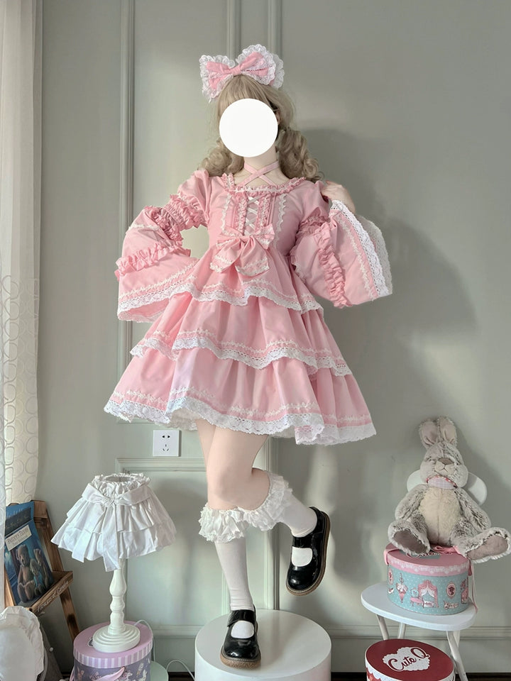 Sugar Girl~Sweet Lolita OP Dress Detachable Sleeves   