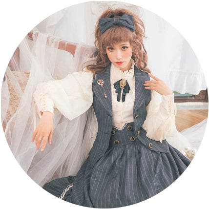 Miss Point~Rose Doll~Elegant Lolita Mutton Sleeve Blouse 32522:385656