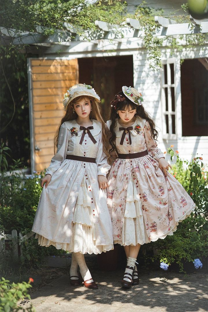 (Buyforme)Miss Point~Forest Lolita Lantern Sleeve OP Casual Dress 29482:341974