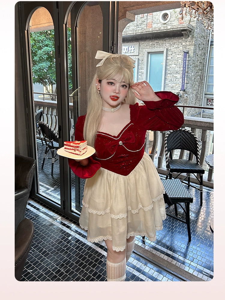 Hard Candy~Sweet Lolita Puff Dress Plus Size Dress Multicolors   