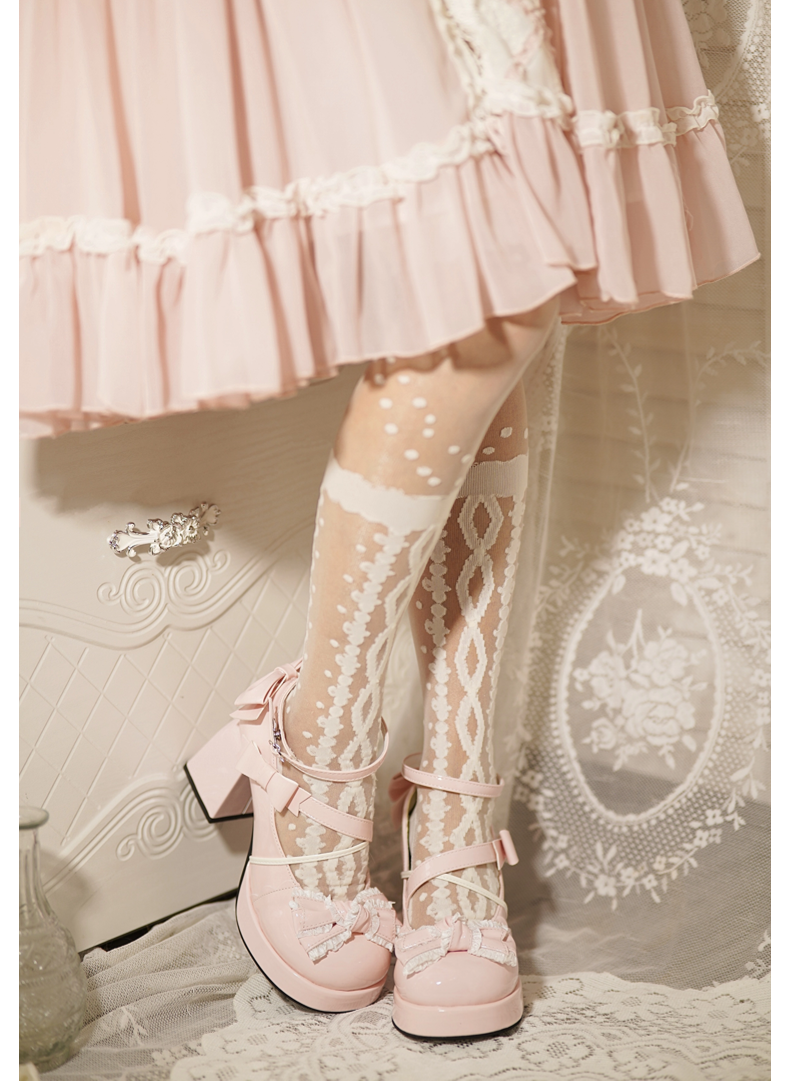 Girly Heart - Sweet Lolita Chunky Heels Shoes, Dreamy Bows 44740:820839