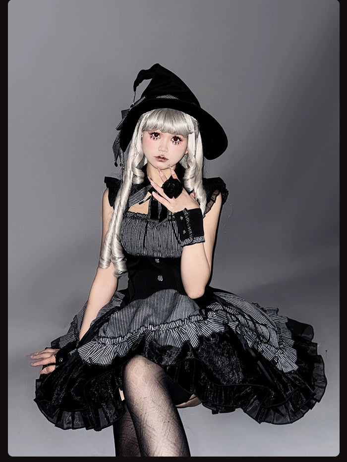 Alice Girl~Lolita Potion~Gothic Lolita JSK Halloween Sleeveless Lolita Dress   