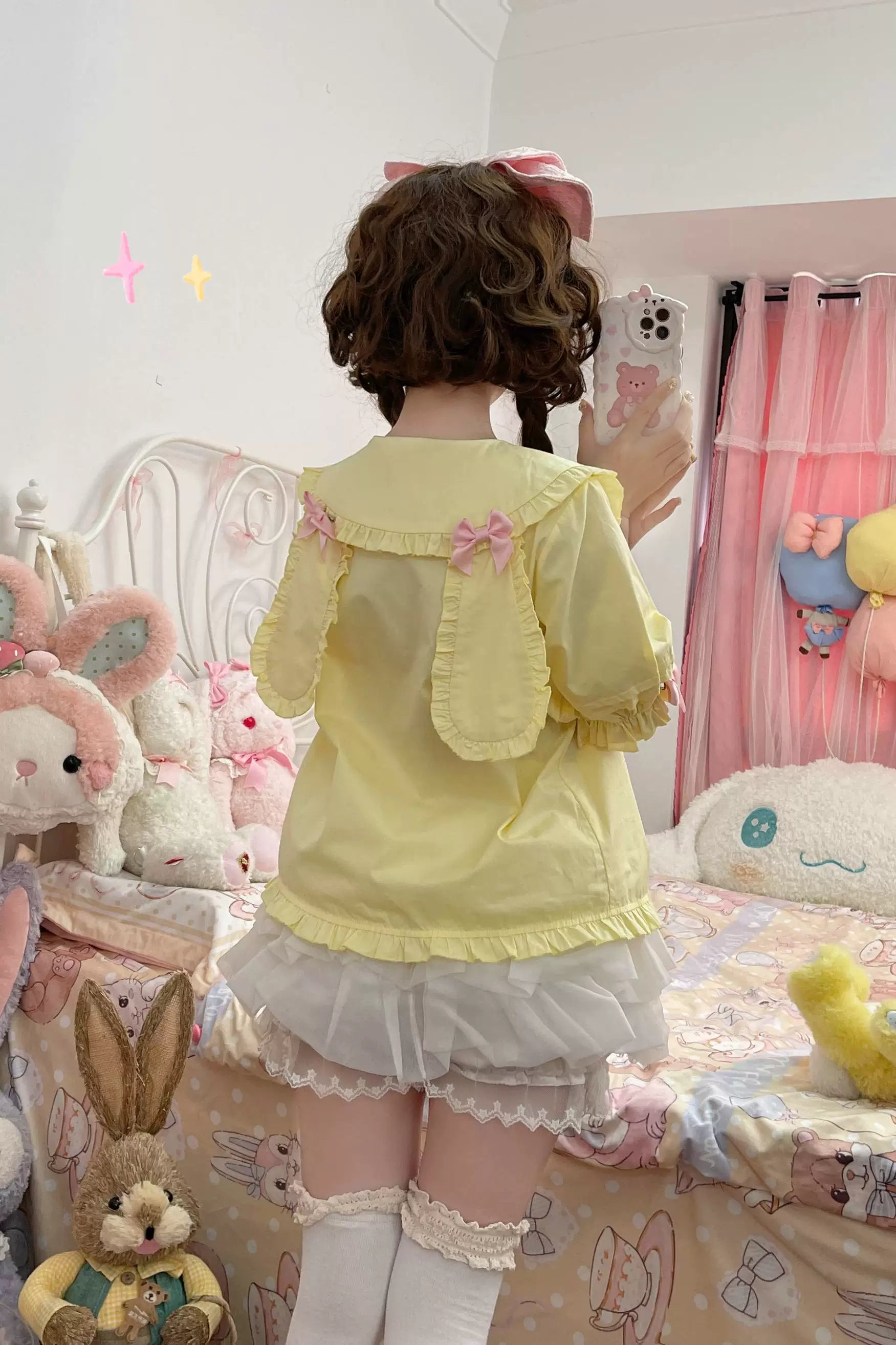 Cute Rabbit - Sweet Lolita Short Sleeve Shirt, Bunny Ears