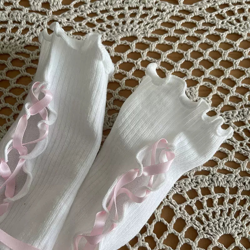 WAGUIR - Daily Lolita Hand Cuffs Multicolors One Size White and Pink