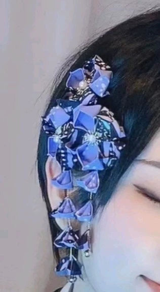(BFM)Xuanji~Wa Lolita Hair Clip Tassel Bunny Wind Chime Clip   