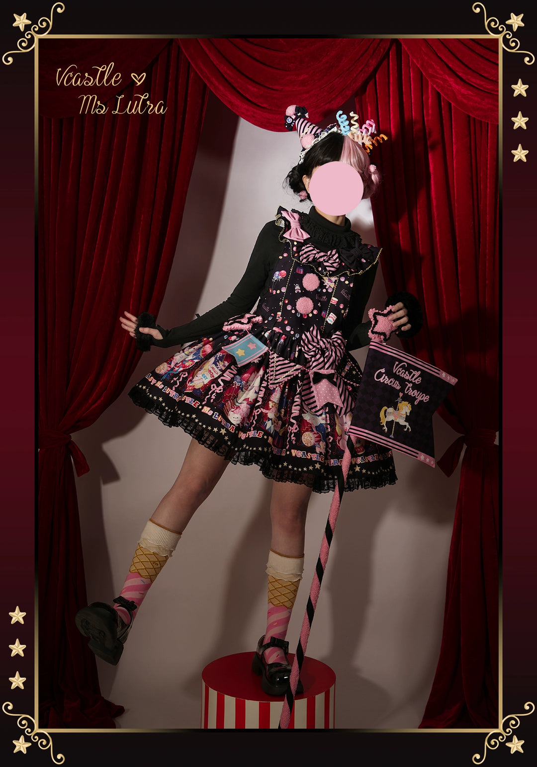 Vcastle~Circus~IP Collab Sweet Lolita Accessories Circus Lolita Headdress 40844:681586