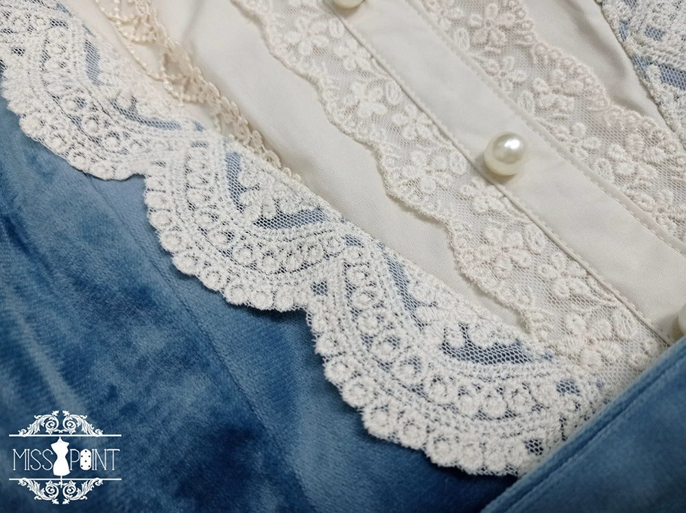 (BFM)Miss Point~Customized Lolita Dress Vintage Elegant Velvet OP Dress 32520:391666