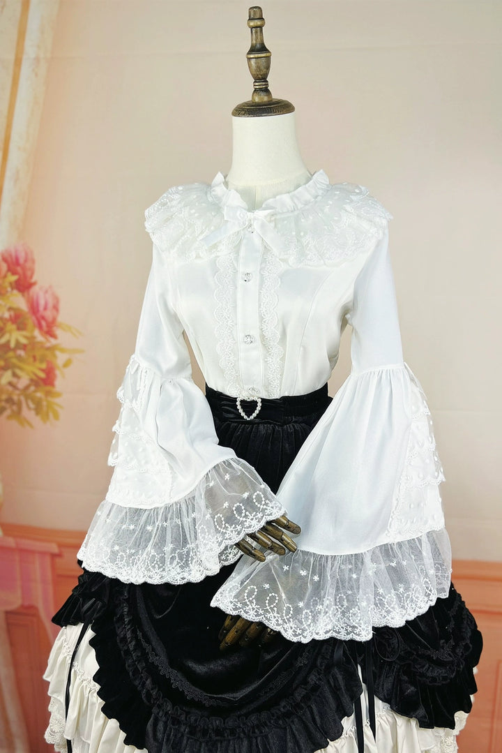 DMFS~Flower Fairy~Gorgeous Lolita Shirt Long Sleeve Blouse   