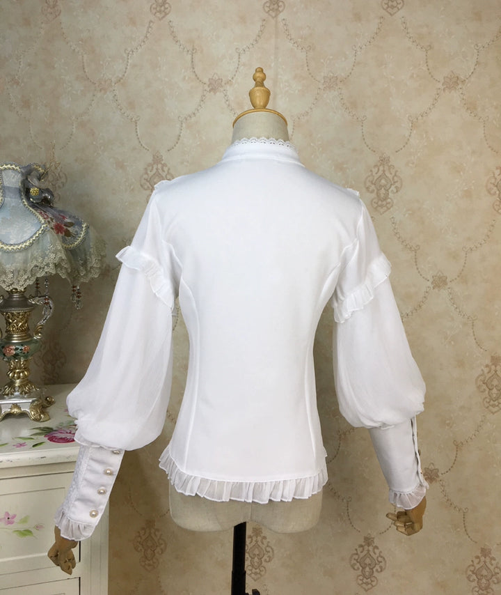 Princess Tailor Lolita~Classic Lolita Blouse Mutton Sleeves Thick Lolita Shirt 39986:648780